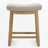 24'' Saddle Seat Counter Height Barstool with Solid Wood Frame-1481280826
