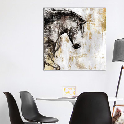 Equestrian Gold III - Wrapped Canvas Print