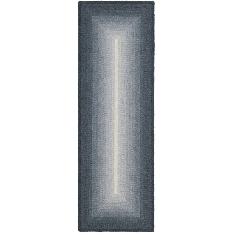  Ombre Wool Rug, Gray, Runner 2' x 6'1''