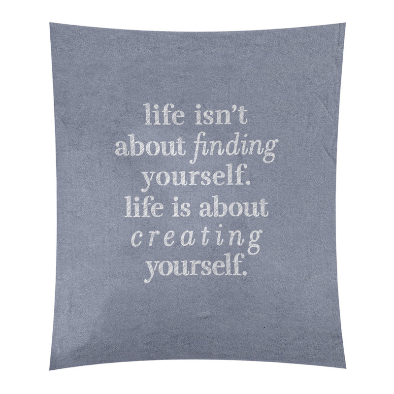 Tapisserie en polyester à créer vous-même quote, H 104 po x l 88 po, Bleu / blanc