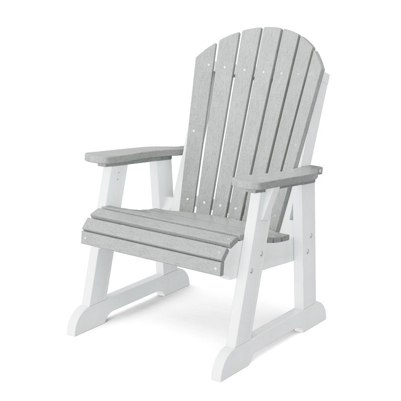 Heritage High Fan Back Chair, Light Gray/White