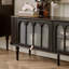 Meuble télé moderne en bois massif noir-218593800