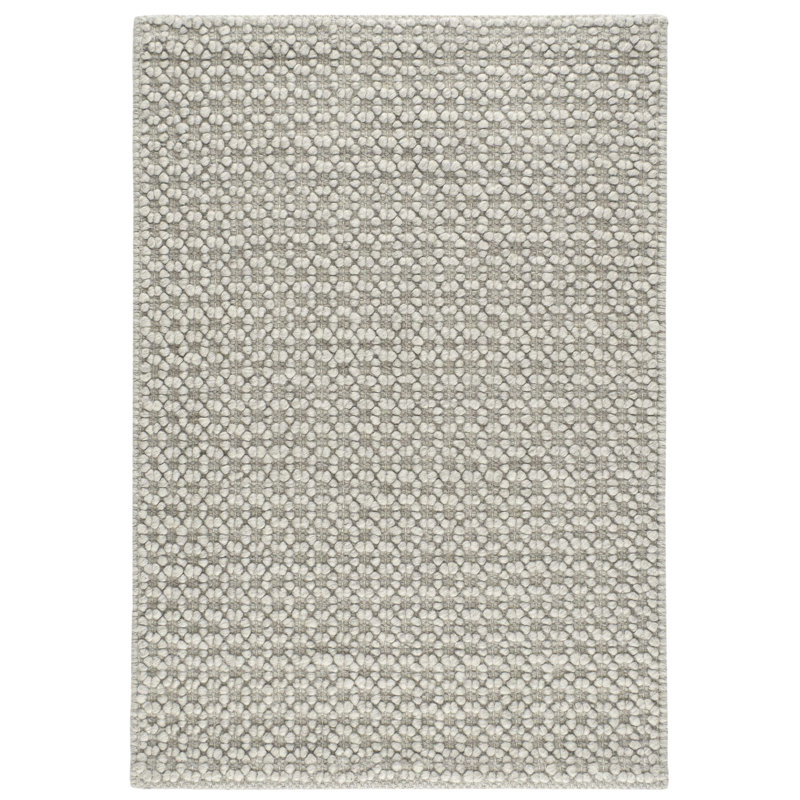 Hooper Grey Handwoven Wool Rug, Rectangle 2' x 3'