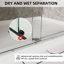Porte de douche coulissante double sans cadre de 56 à 60 po x H 74 po avec verre trempé transparent de qualité supérieure de 5/16 po (8 mm), finition chromée-123232208