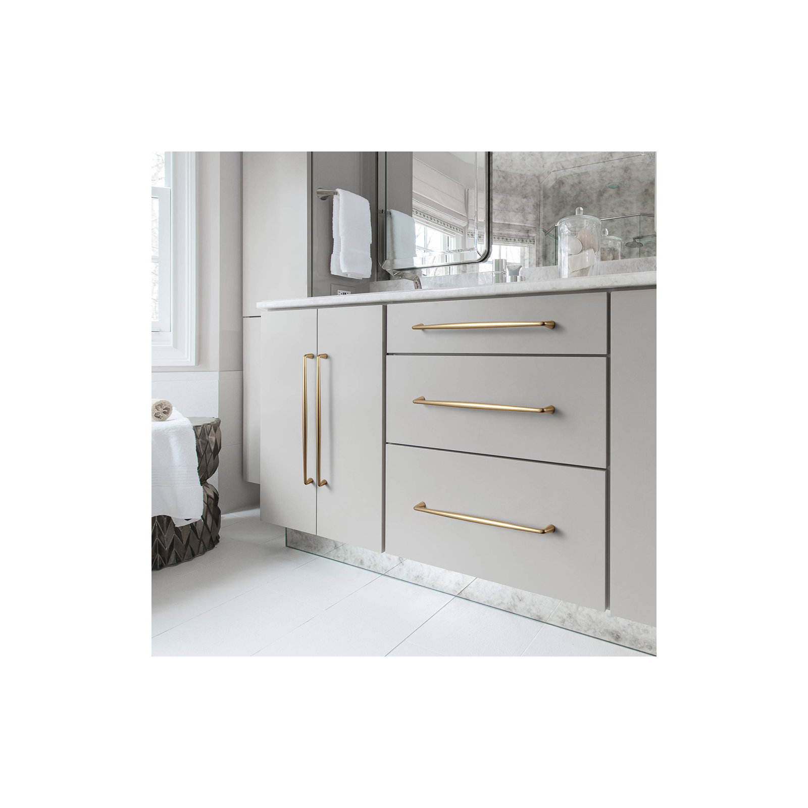 Center Bar Pull Multipack , 10", Champagne Bronze