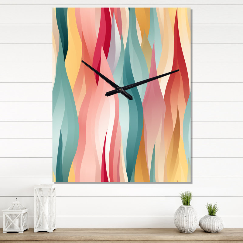 Jarell - Horloge murale géométrique moderne, Moyen