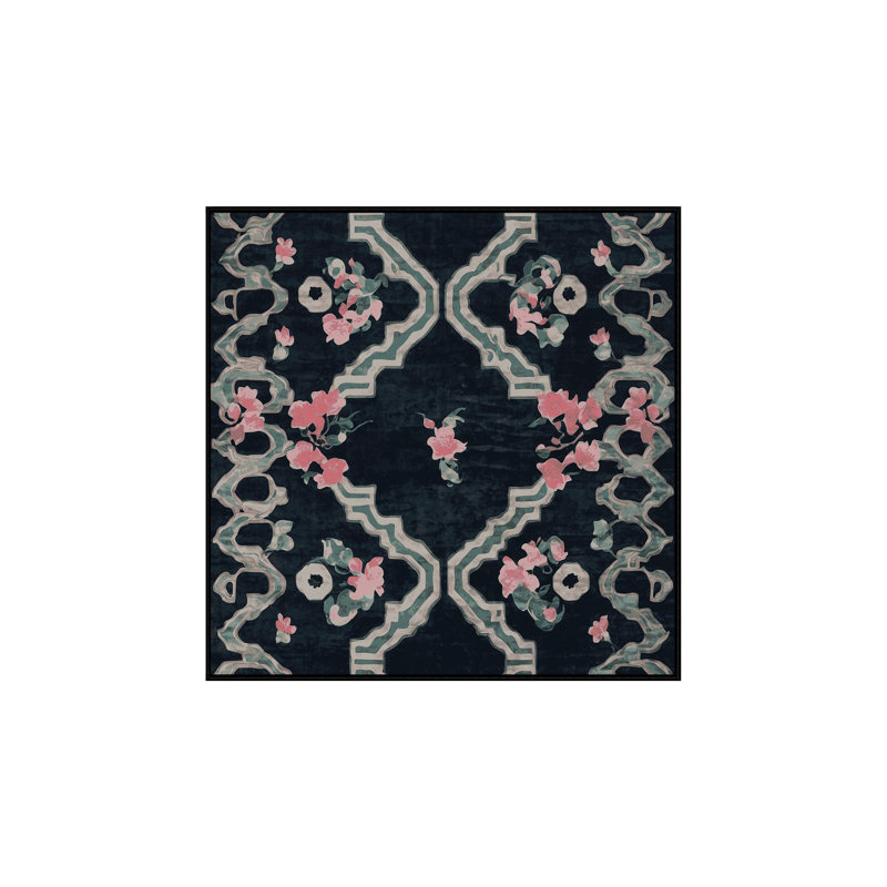 Machine Washable Gray Area Rug, Square 7'