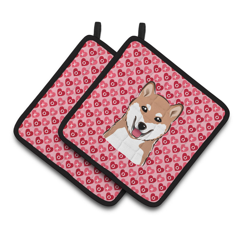 Cuisinier poignée shiba à la dame de shiba de caroline trésors