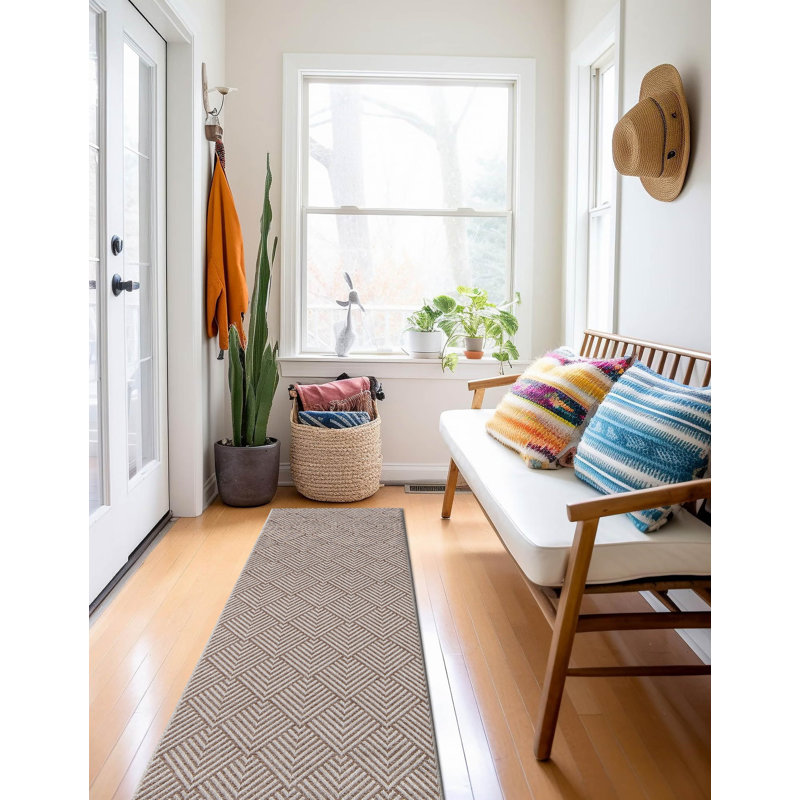 Rosalia Beige Rug, Runner 2' x 10'