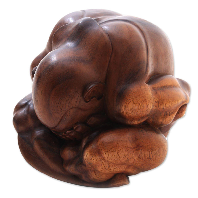 Novica Meditating Yogi  Wood Sculpture (7.5 In.)