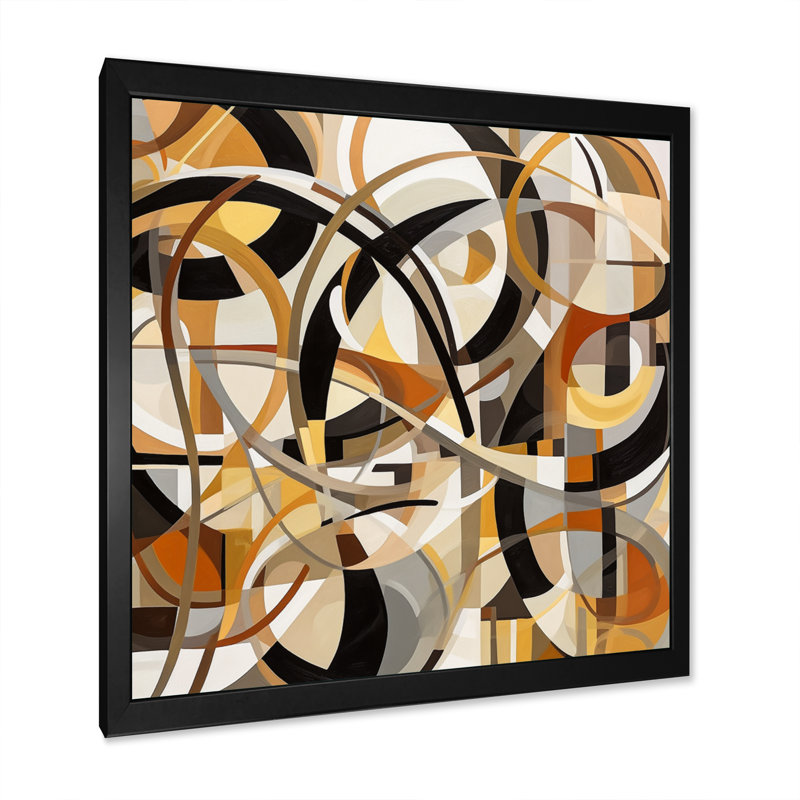 «Mid Century Artistic Transformations I - Modern Midcentury», art mural sur toile, Cadre photo noir