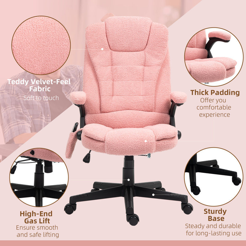 Fauteuil de direction Asya, Rose