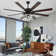 Terriek 72" DIY Shade Reversible Caged Ceiling Fan with Dimmable LED Light and Remote