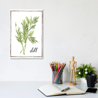 Watercolour Herbs III - Wrapped Canvas Print
