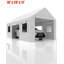 Abri d'auto portatif 10 pi x 20 pi x 11 pi