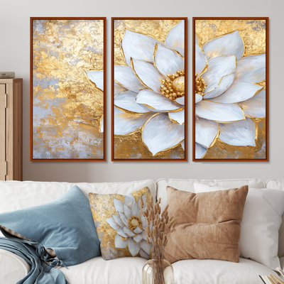 Ensemble de salon Golden Lotus White Dream II - Lotus