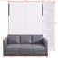 Lit double avec tablettes de rangement - blanc, ajout élégant à la chambre à coucher, tablettes blanches-1426303485
