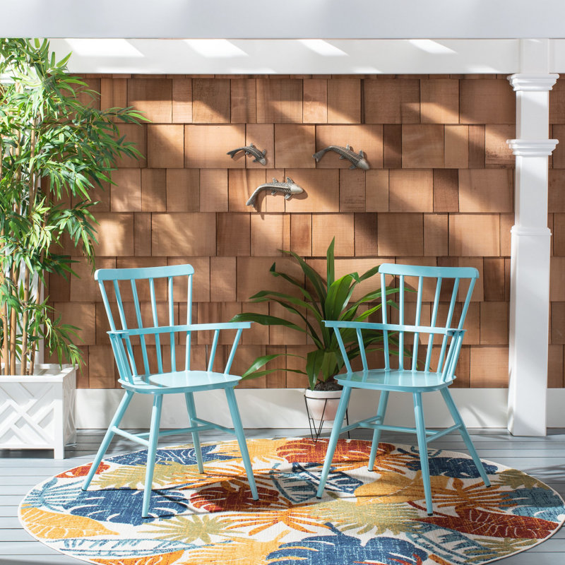Clifton Outdoor Dining Side Chair, Baby Blue