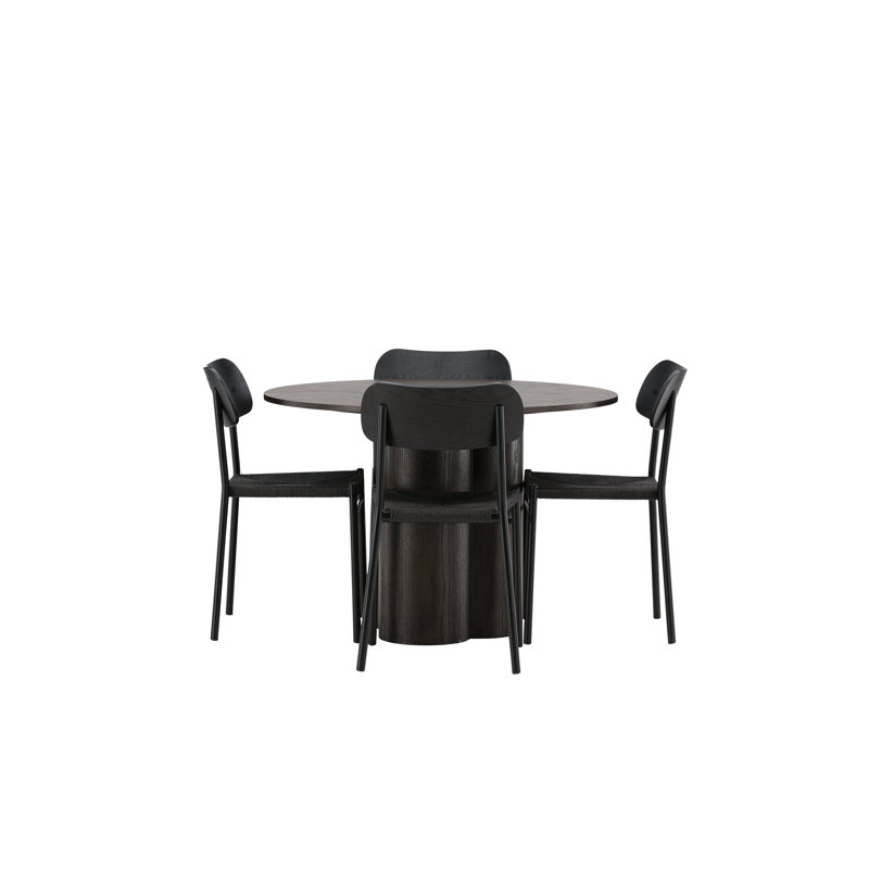 Morenci 4 - Person Dining Set, Brown