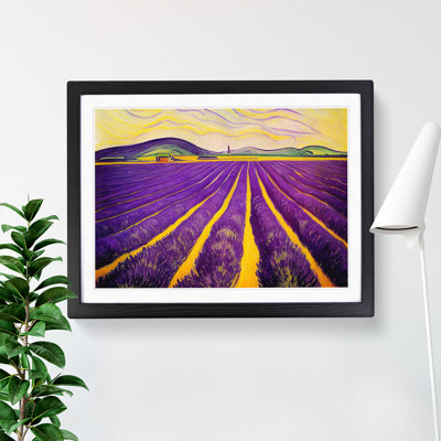 Sublime Lavender Flower Field 1 Piece Single Picture Frame Painting
