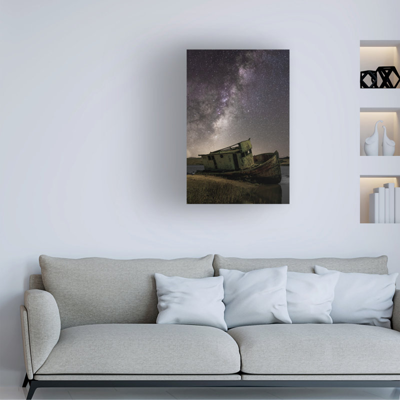 Art sur toile naufrage, Jay Zhu, H 19 po x l 12 po