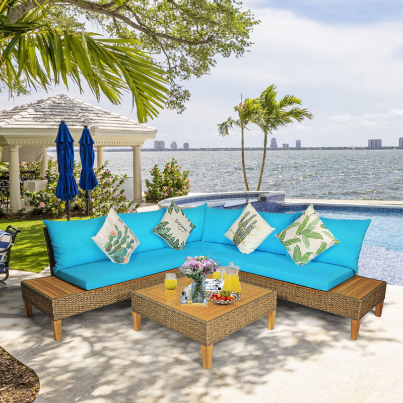 Simoes Acacia 5 - Person Patio Conversation Set with Cushions