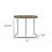 Set Of Two 12" Black And Bronze Iron Oval Nested Tables
