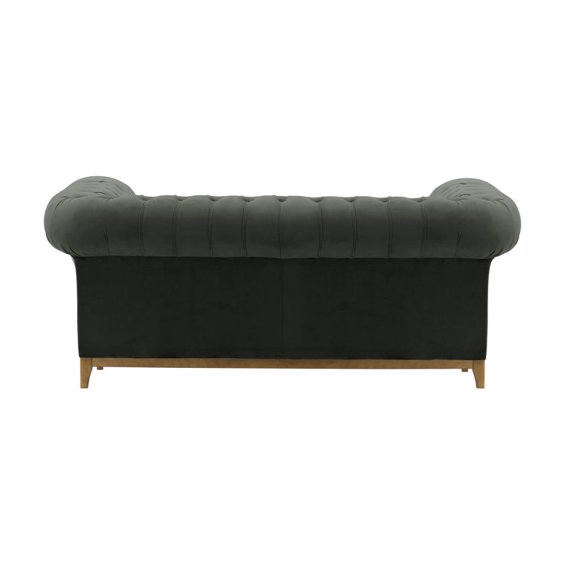 Fryar Velvet Sofa, Oak, Graphite, 2