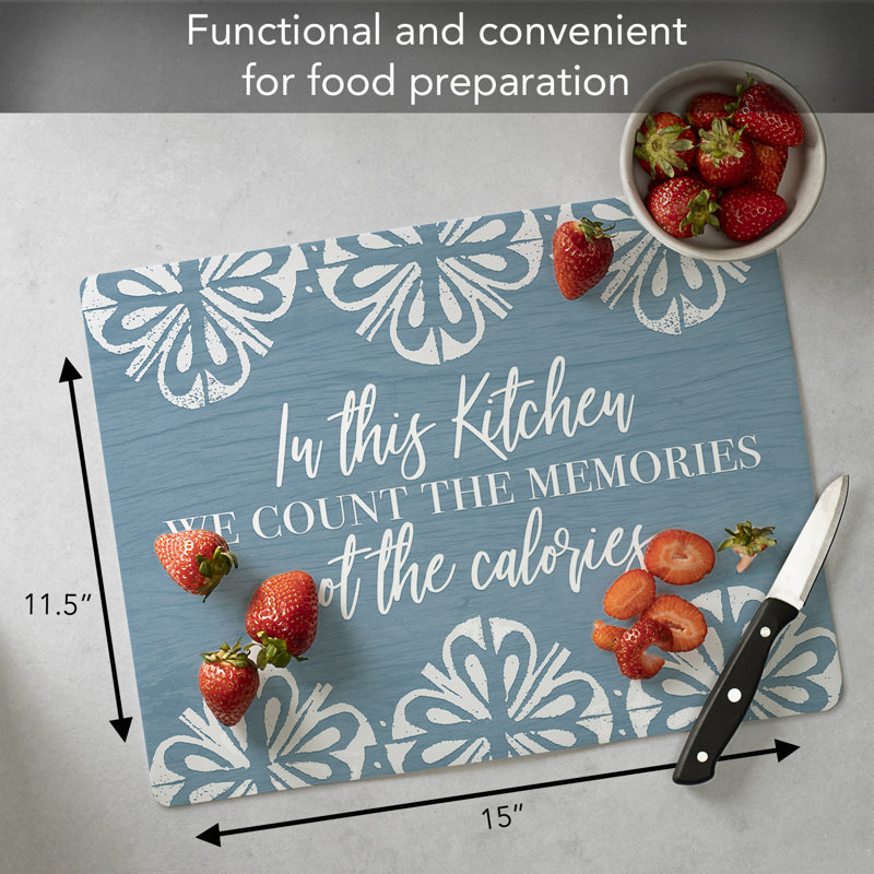 CounterArt Memories Counted Designer Flexible Plastic Cutting Board Mat