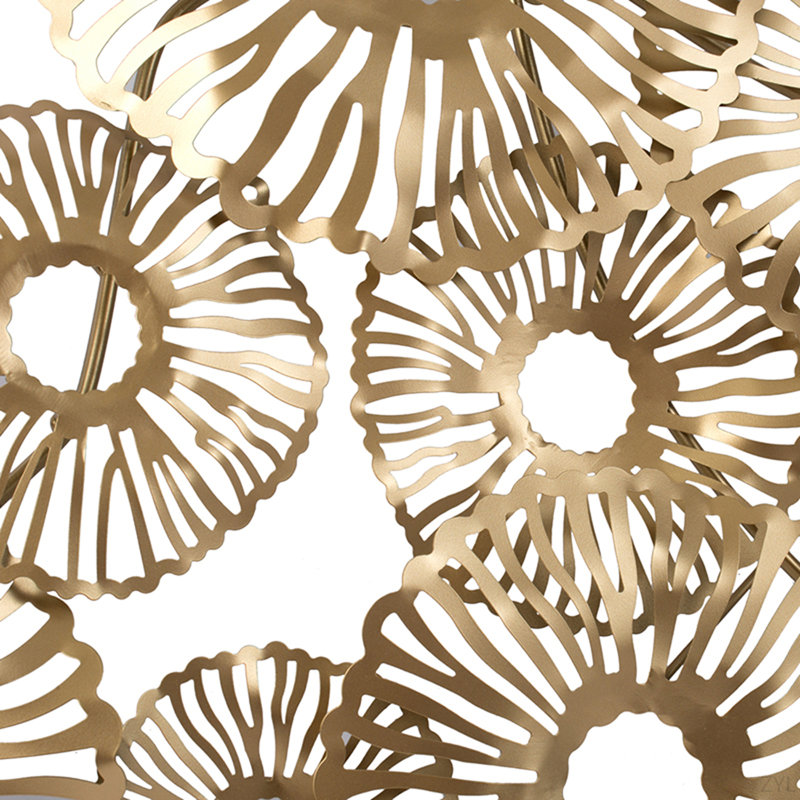 24X2x42" Gold Iron Wall Art