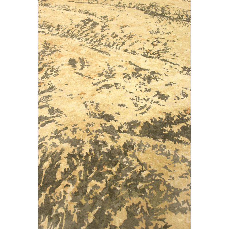 Wool And Silk Nepal One-of-a-Kind Rectangle 9' X 12' Area Rug