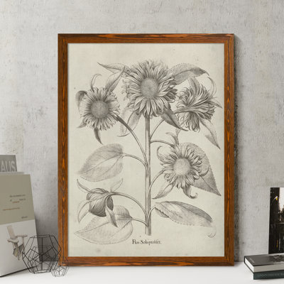 Reproduction d’art sur papier encadrée « fresco sunflower ii » par paul cezanne