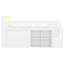 Lit mezzanine simple avec DEL, tablettes, escalier, rangement - blanc pour rangement de tablettes, finition escalier