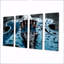 «Music Blue Instument Violin», ensemble d'art mural musical-268657714