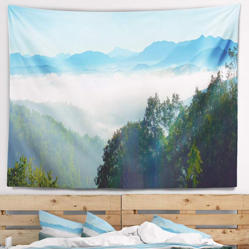 Paysage matin avec tapisserie Blue Ridge Parkway, H 32 po x l 39 po