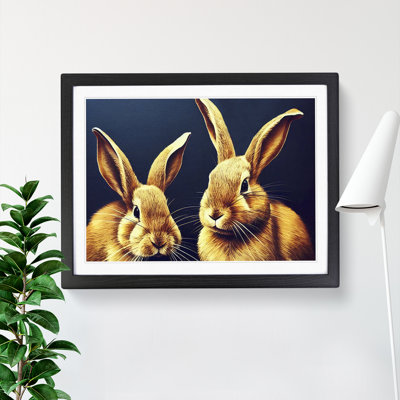 XH1022-7273X Rabbits - Single Picture Frame Print