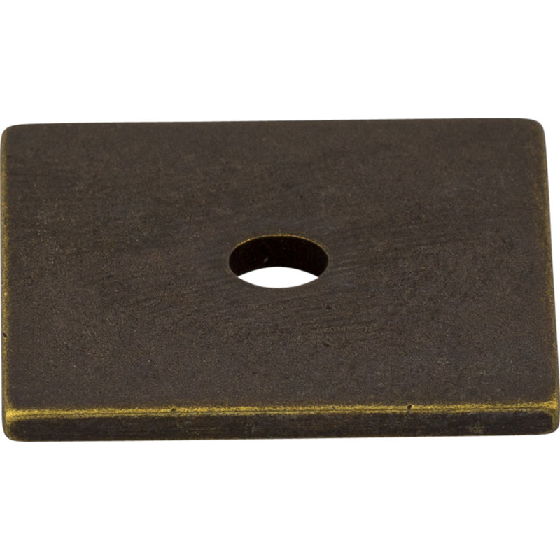 Square  Backplate, German Bronze, 1.25" H x 1.25" W x 0.06" D