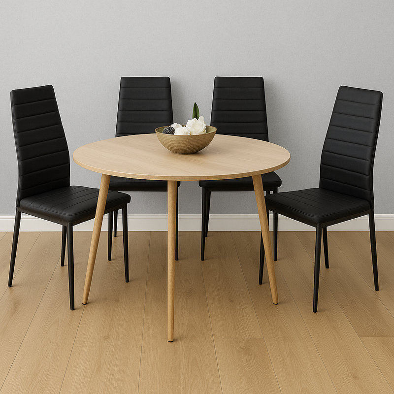 4 - Person Dining Set, Black