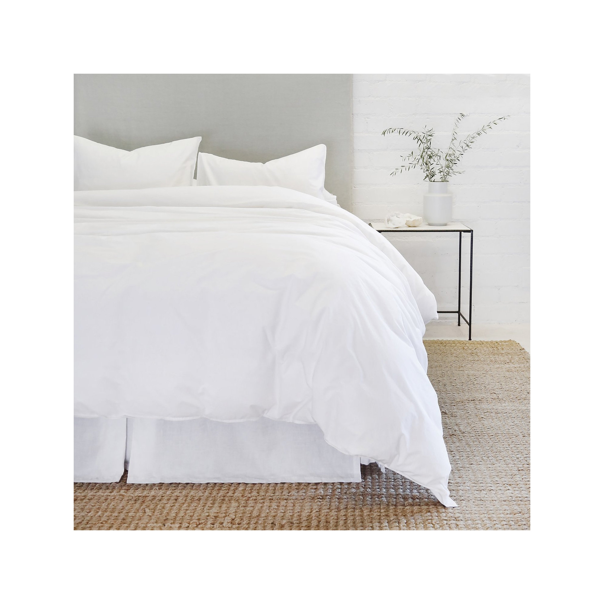 Parker 300 TC Modern & Contemporary Duvet Cover Set, Twin Duvet Cover + 1 Standard Sham, Ocean, Rayon from Bamboo