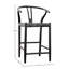 Tabouret de comptoir en teck Bernice