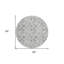 Tapis rond beige 8 po