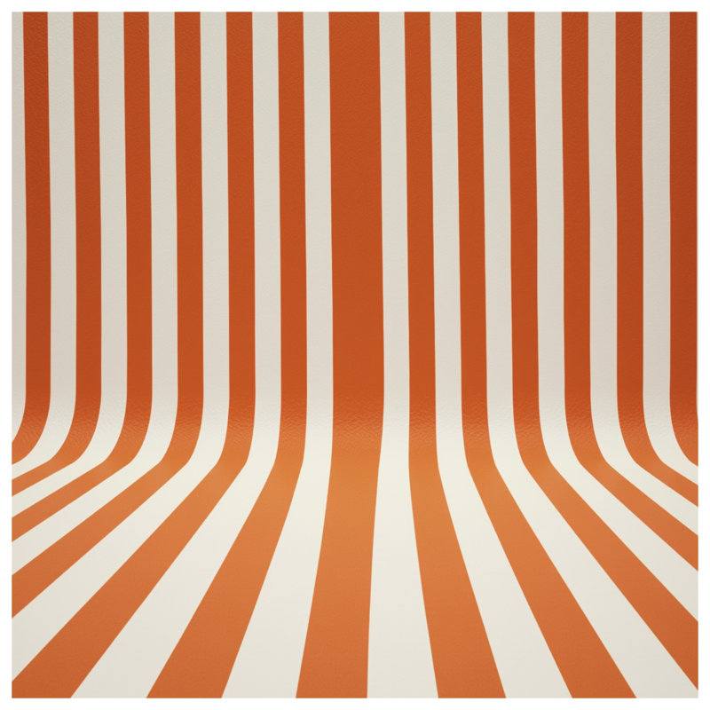 Rideaux de douche orange et blancs à rayures verticales très longs, 70in W x 72in H