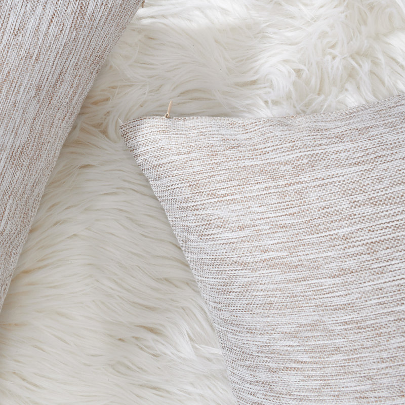 Housse de coussin Linen, 18 po x 18 po, Lin clair