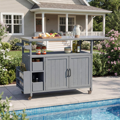 Chariot de cuisine pour l'extérieur 54,33 "Farmhouse