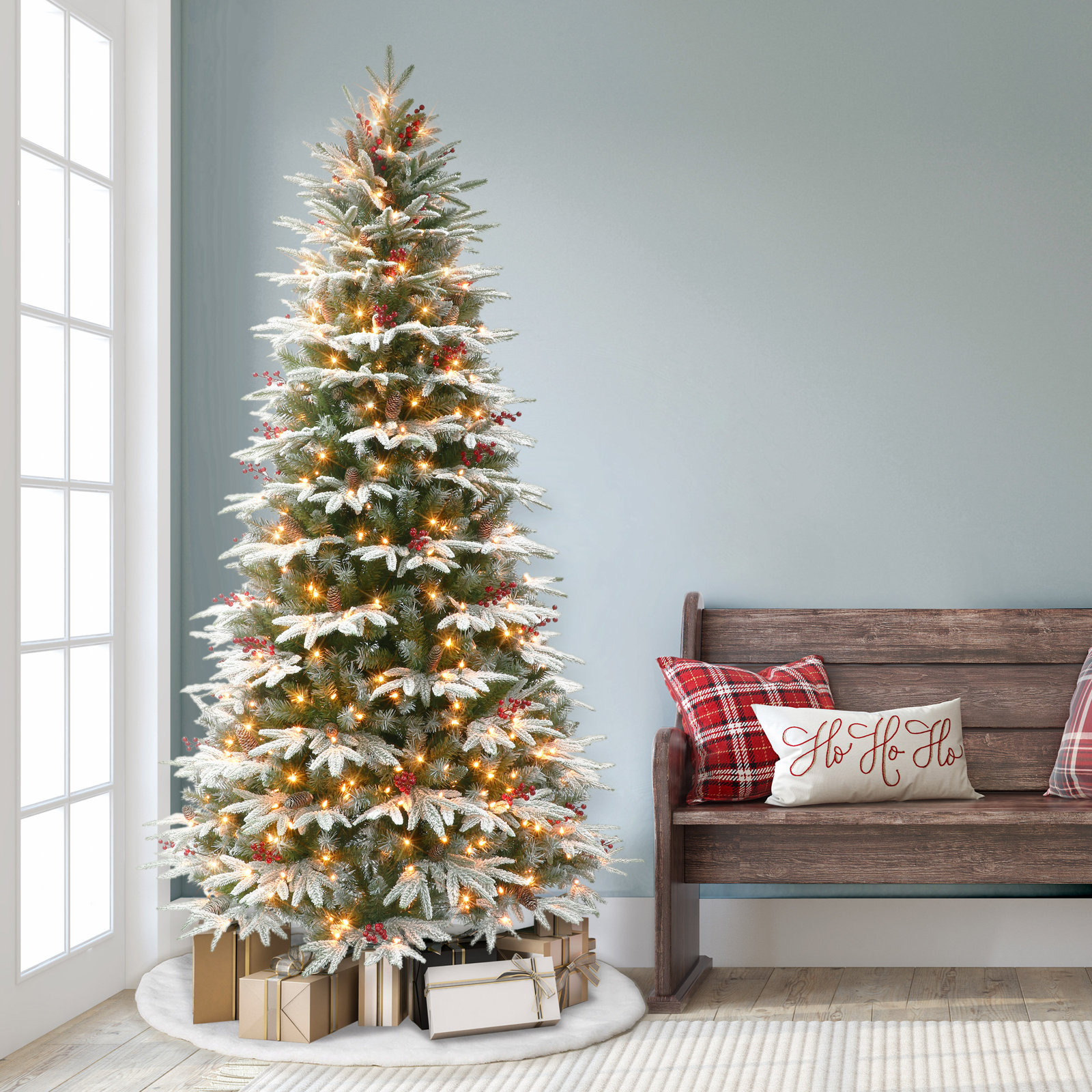 78' Lighted Artificial Fir Christmas Tree