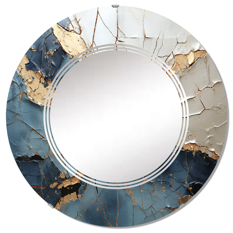 Bonnyview - Miroir mural moderne rond, 32 po x 32 po