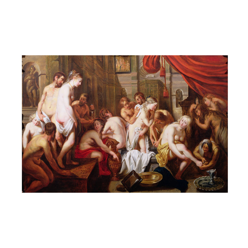 Art sur toile Artus Wolffordt A Seraglio, Or The Bath, H 30 po x l 47 po
