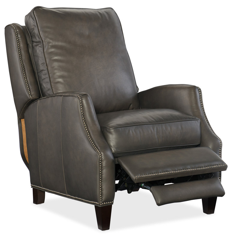 Kerley Recliner, Slate Gray Genuine Leather