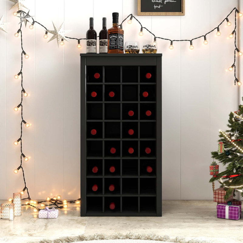 Buffet modulaire, Noir - 32 bouteilles