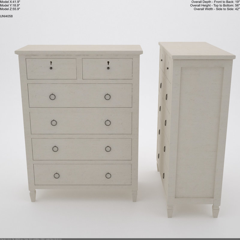 Summer Hill 6 - Drawer Dresser, White